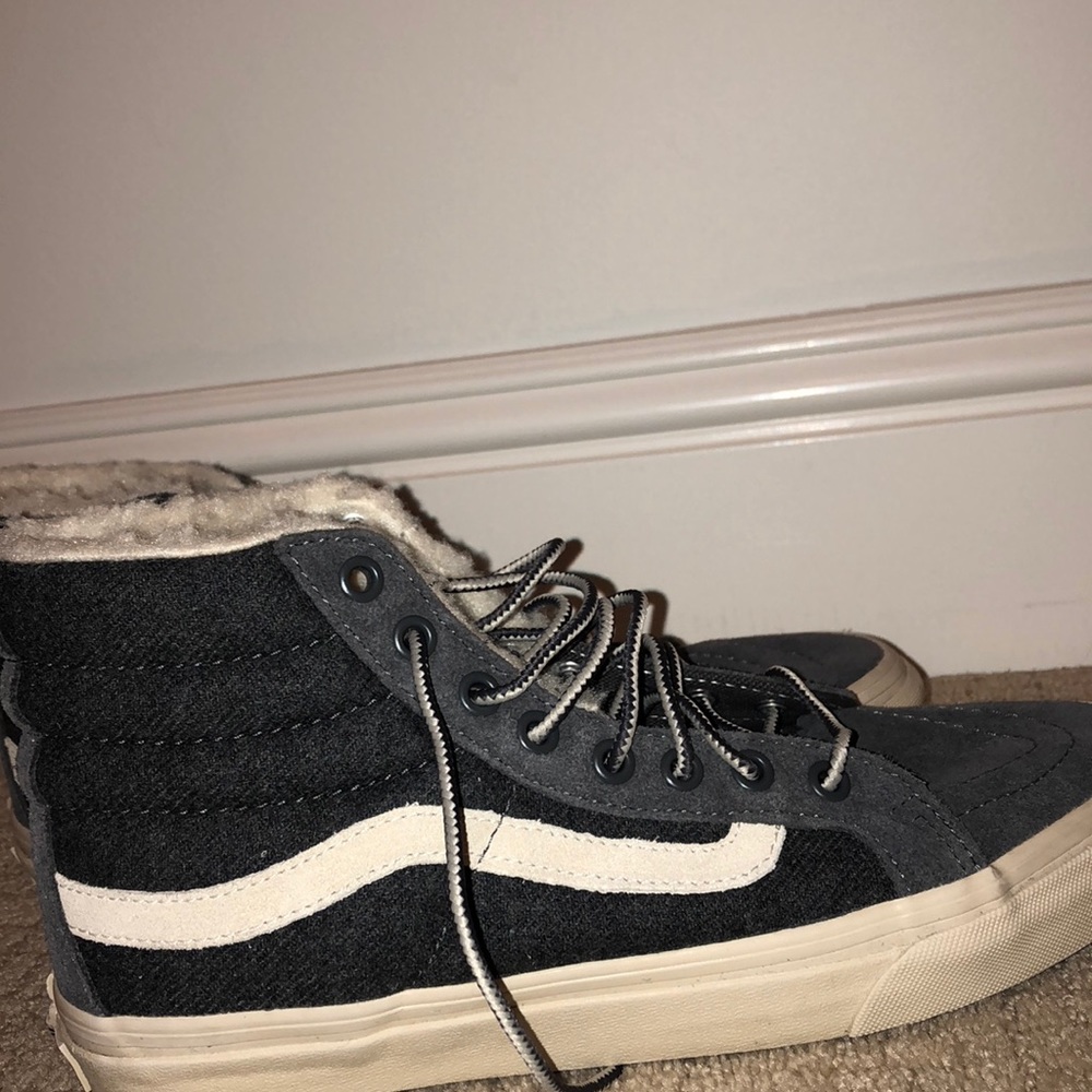 Suede fur lined vans. Limited edition**